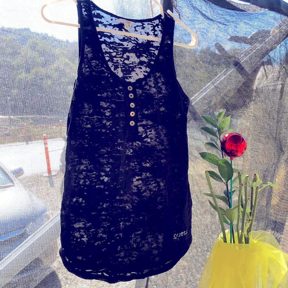 Black Guess tank top